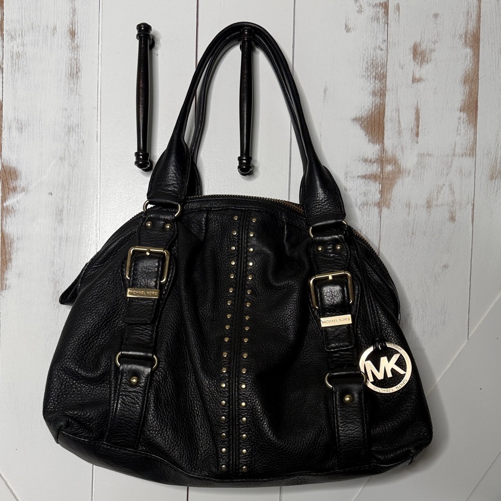 Michael Kors Astor Hobo Black Leather Shoulder Bag